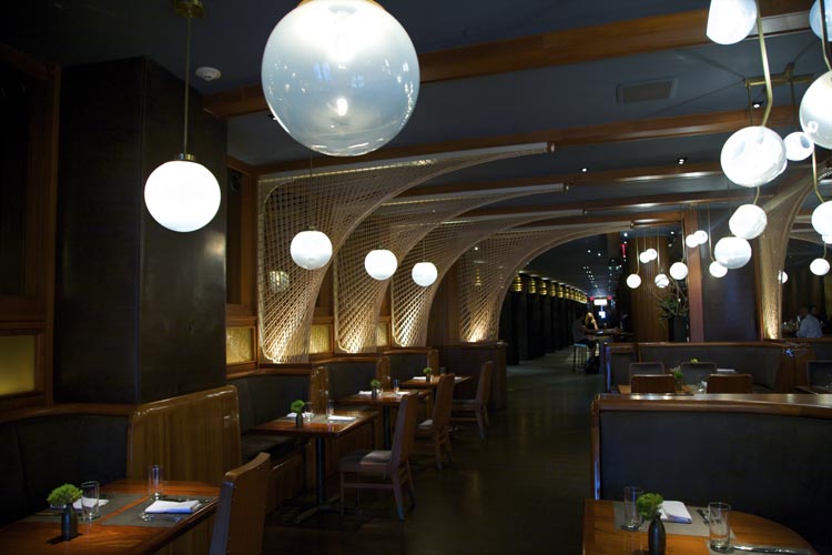 Restaurang med modern inredning